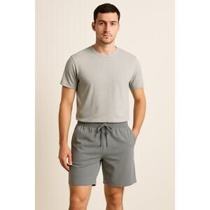 Eddie Bauer Men’s Gray Loungewear Shorts Size Large – Drawstring Waist